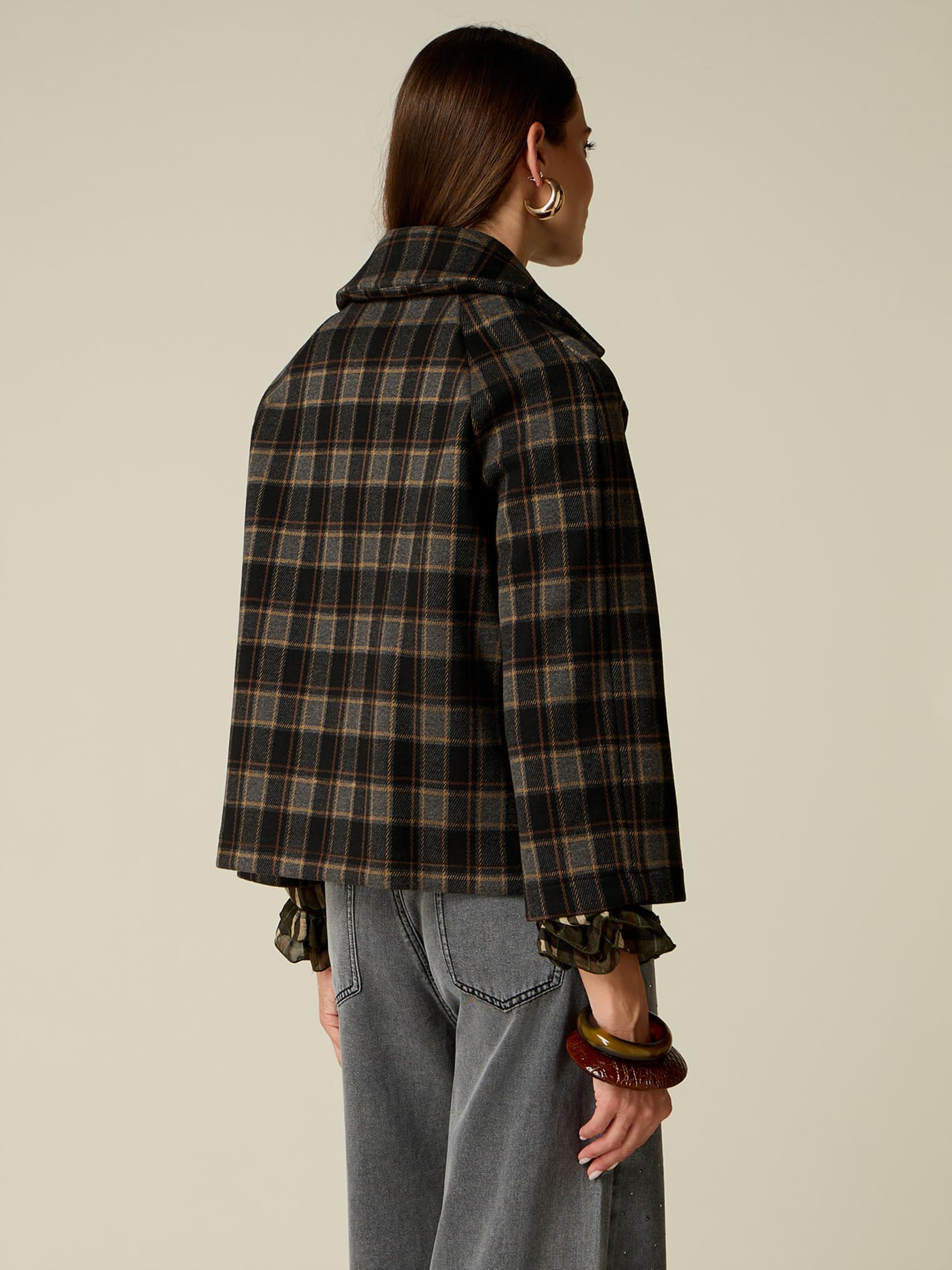 Oltre Boxy Check giacca taglia M quadri
