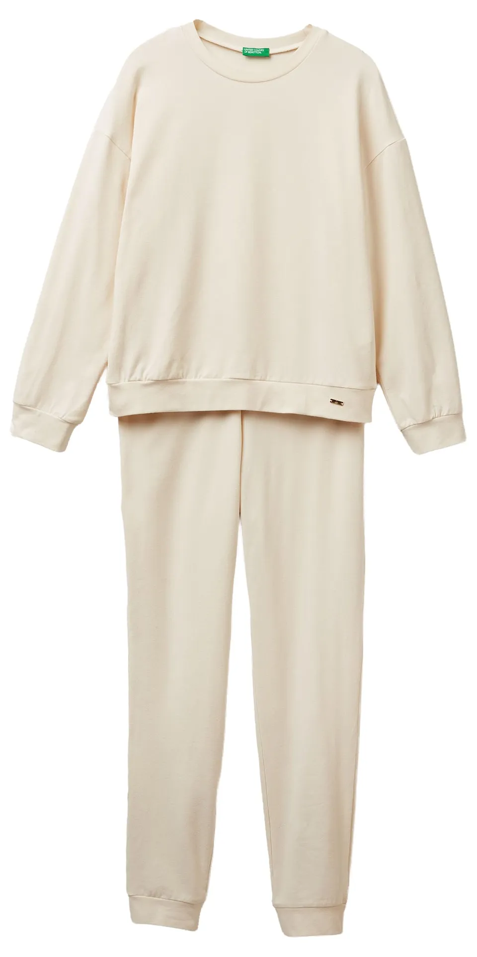 Benetton 3L333P04A Pigiama Donna Caldo Beige Taglia S