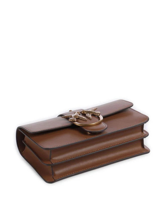 Pinko Love One Mini Borsa Marrone Antique Gold