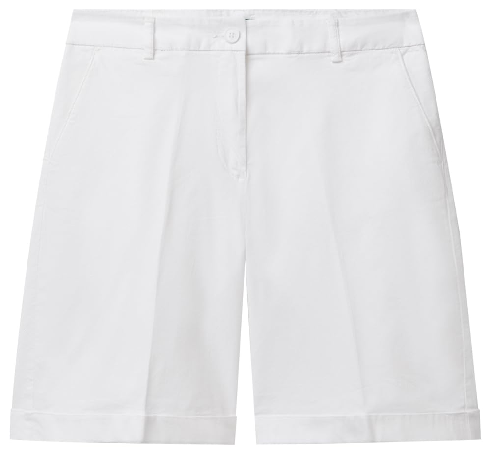 Benetton 4CDRD901W Bermuda Donna Bianco 36 Cotone
