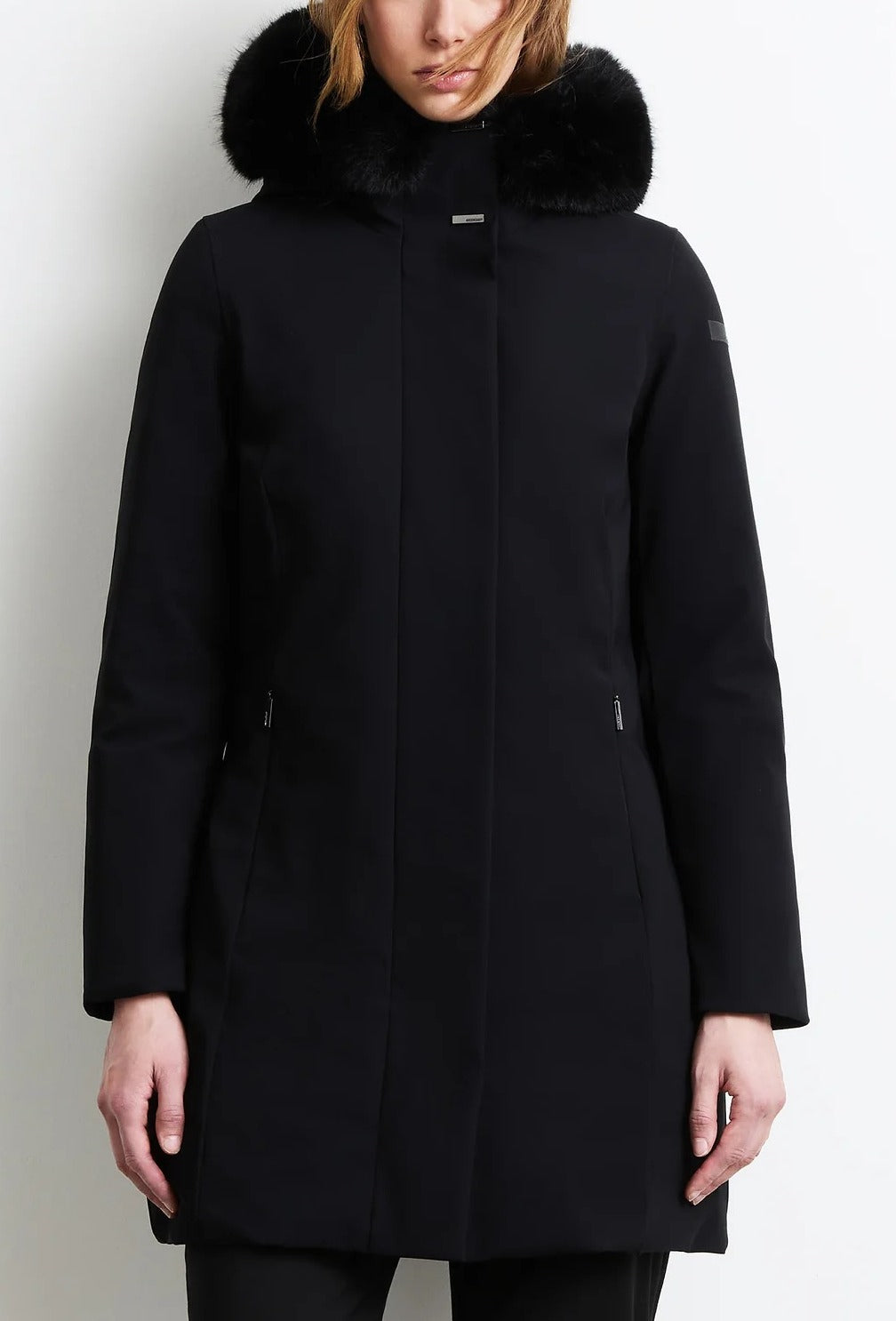Rrd Surflex Winter Long Fur W26502F giacca donna Black piuma