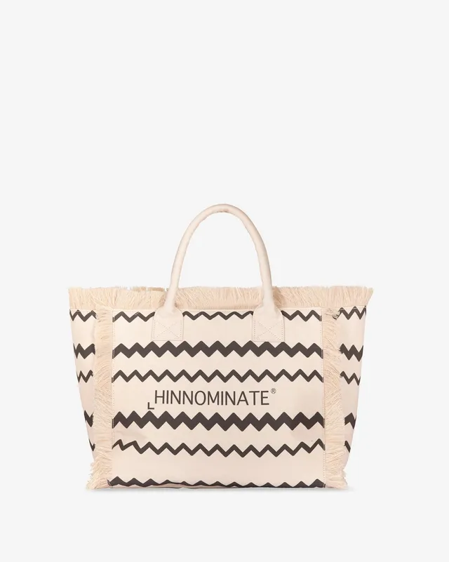 Hinnominate HMACW00180 borsa donna canvas Off White grande