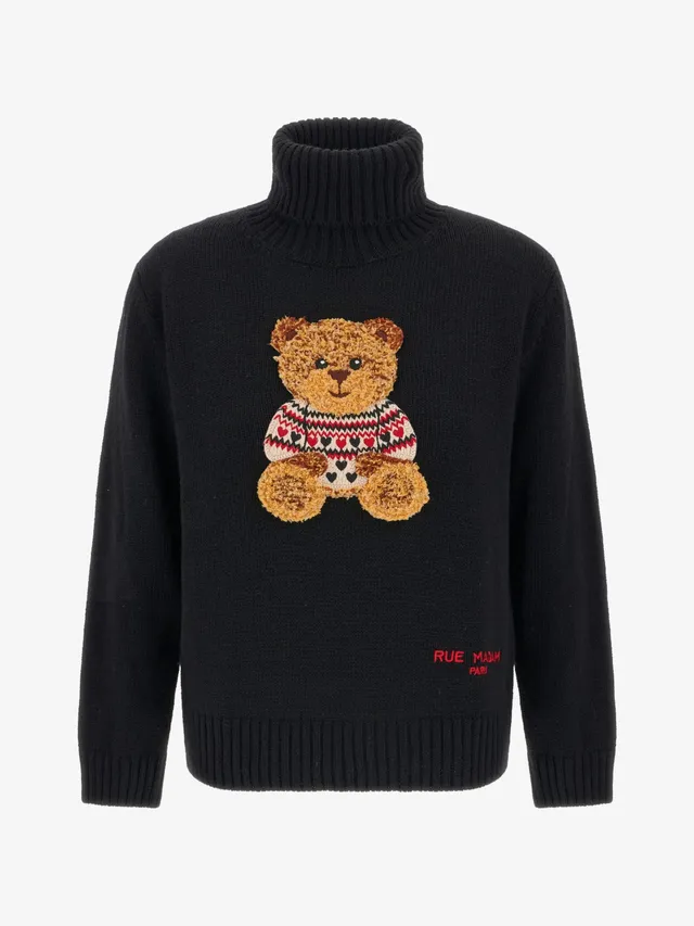 Rue Madam Marvin Love 1613 maglione donna nero lana