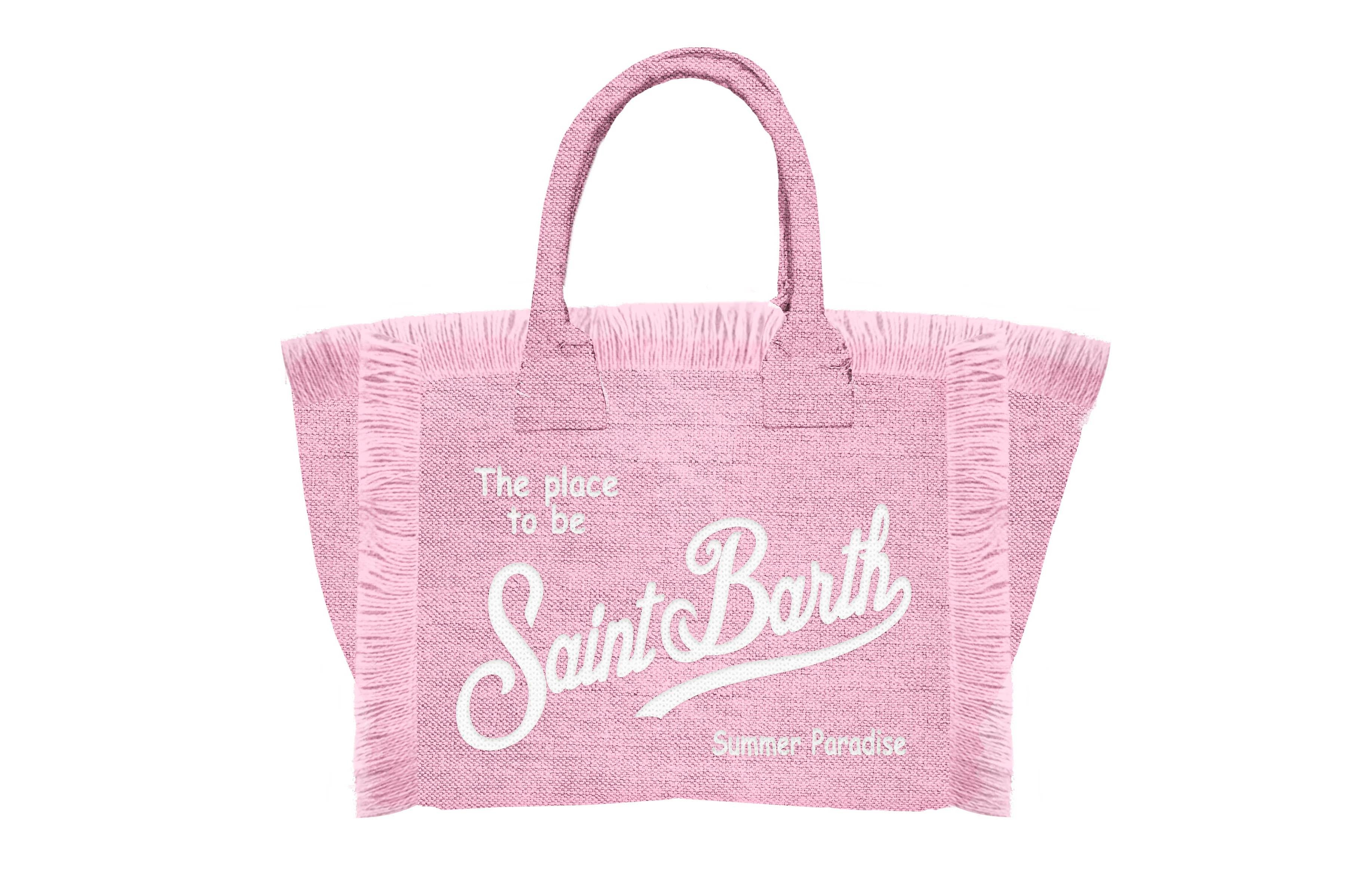 MC2 Saint Barth Vanity Mini Linen borsa rosa lino