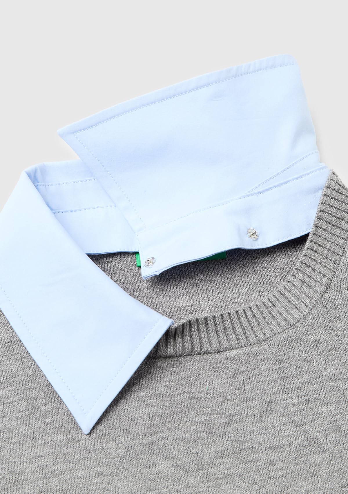 Benetton Maglieria 1LWSD10GB Maglione Camicia Viscosa XS