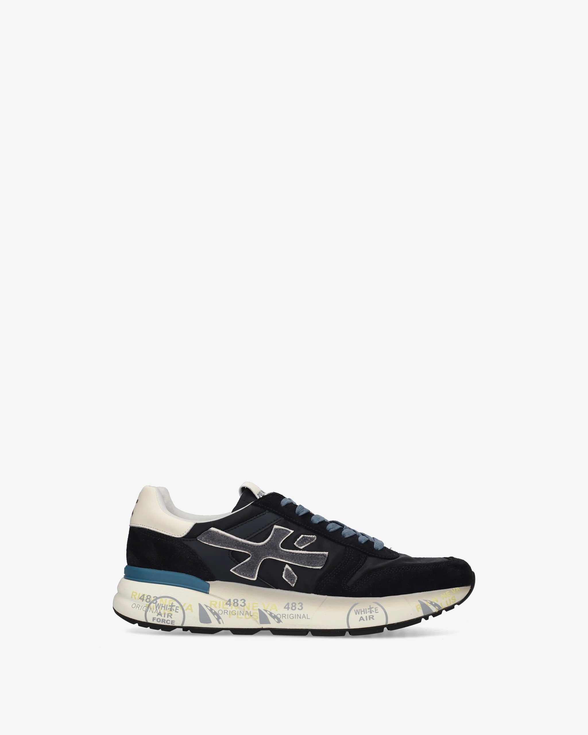Premiata Mick 7716 Sneaker Uomo Blue Tessuto Suede