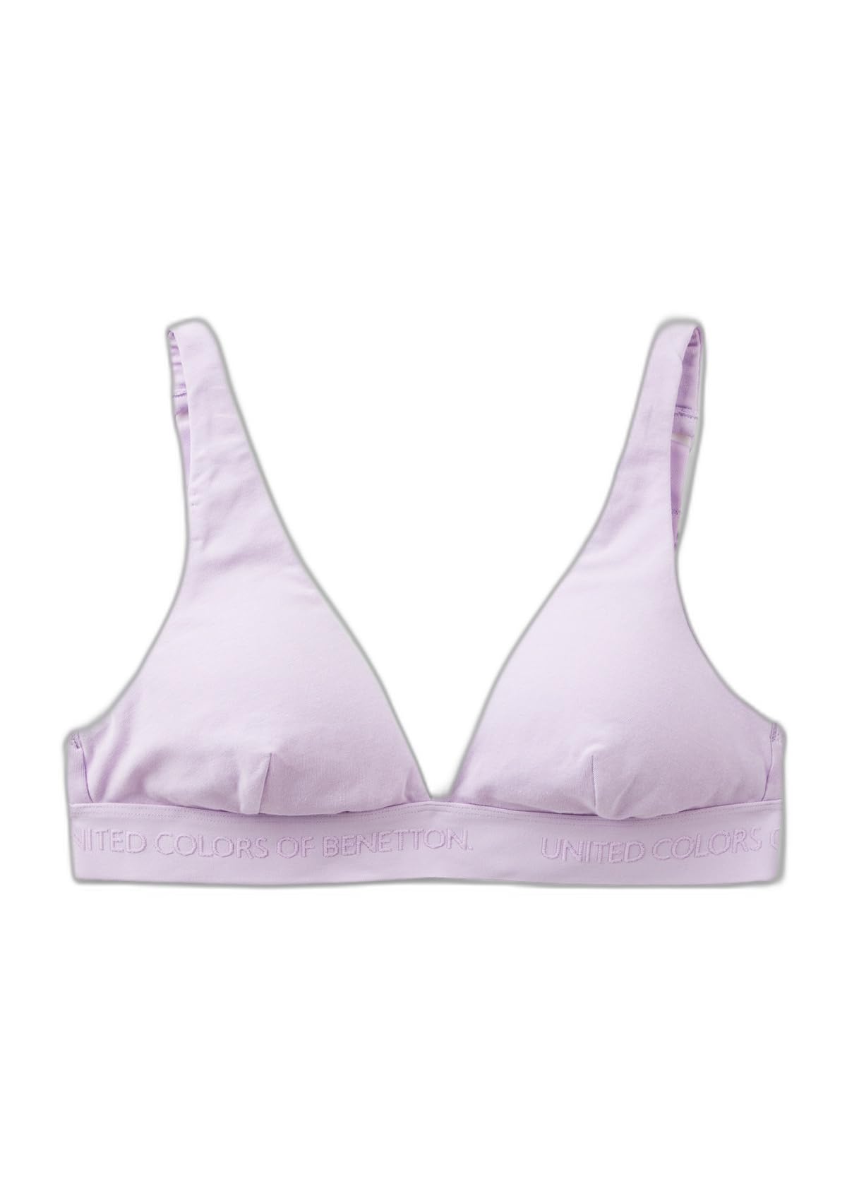 Benetton Reggiseno donna malva cotone bio senza ferretto