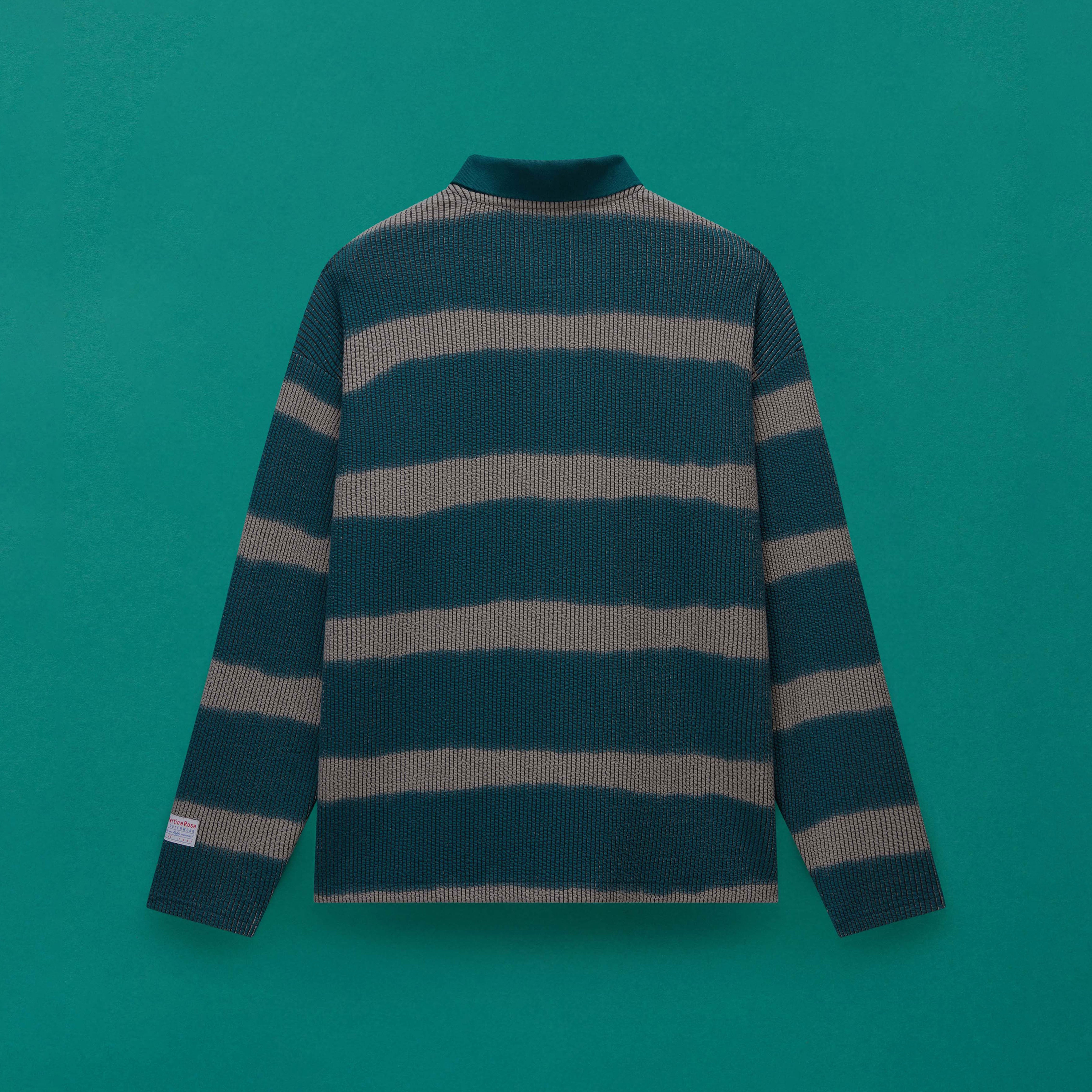 Martine Rose Lion Polo Manica Lunga Stripe