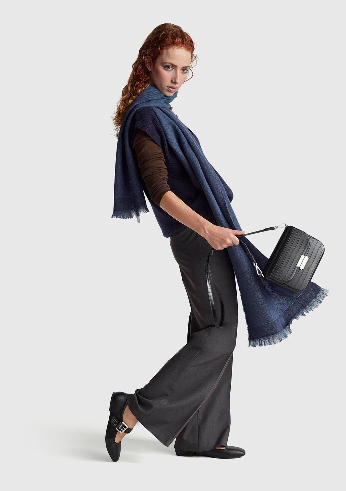 Benetton Pantaloni e Jeans pantalone wide leg viscosa