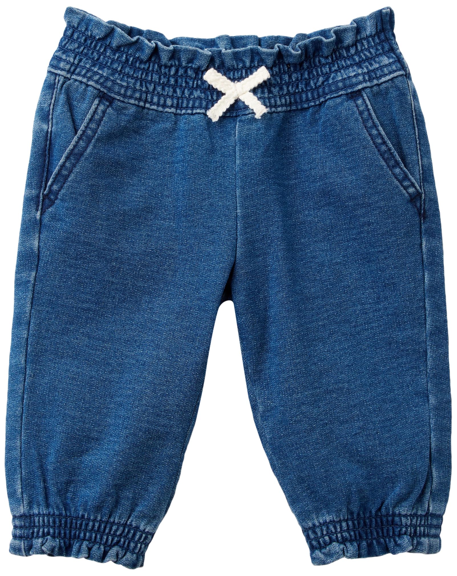 Benetton 4bayaf010 Pantaloni Bimba 56 denim con fiocco