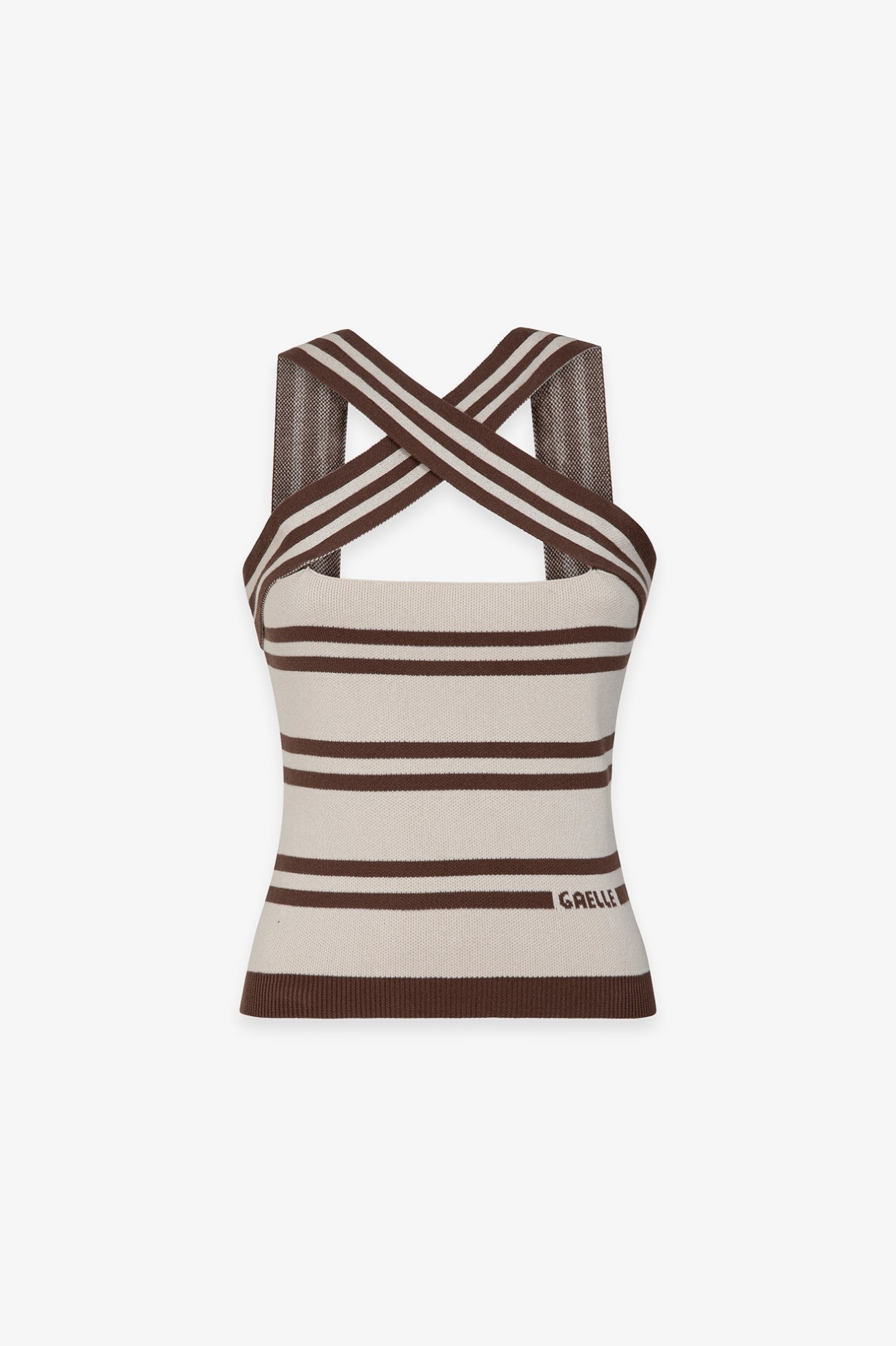 Gaelle Paris GAABW09412 top maglia righe moka cotone