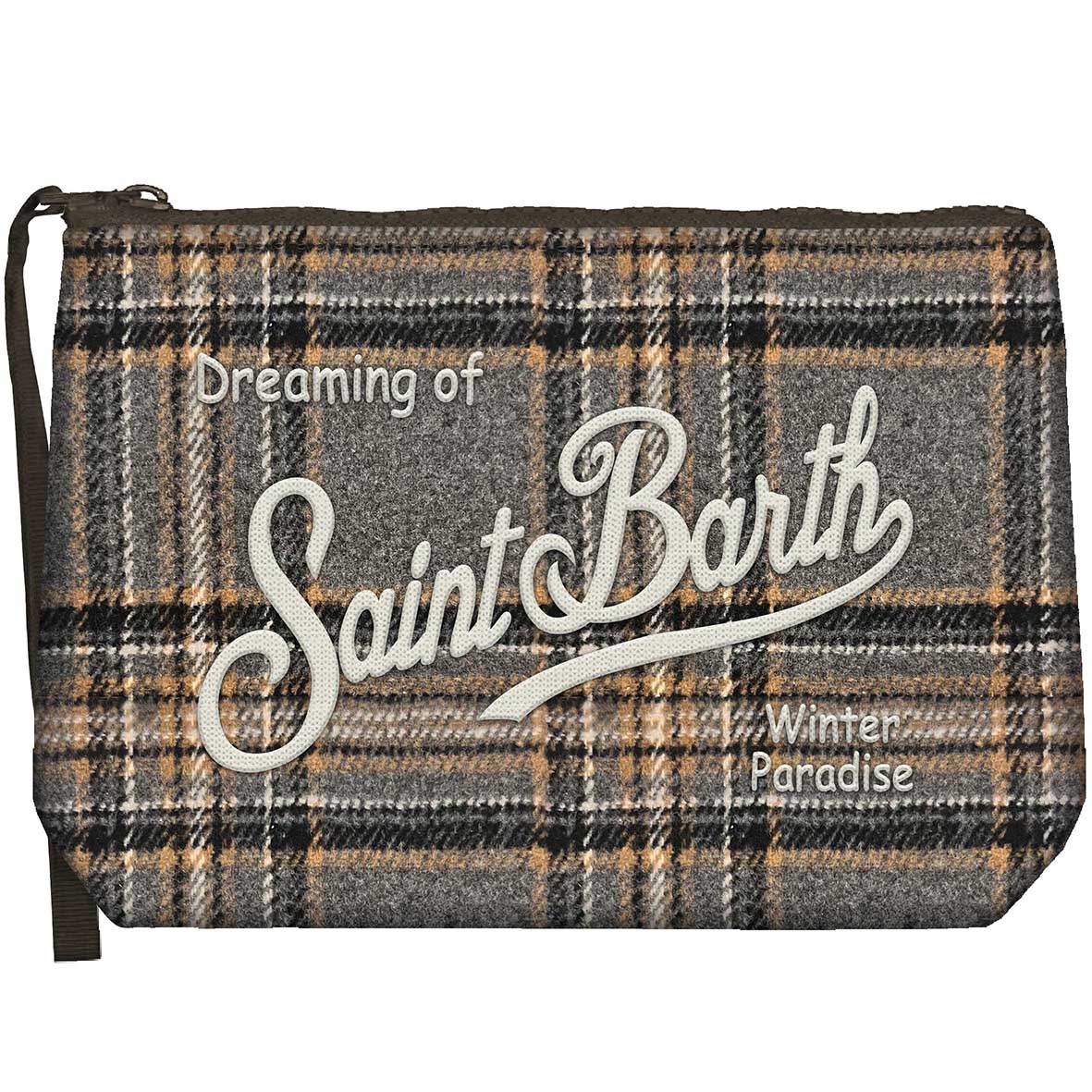 MC2 Saint Barth Aline Pochette Lana Tartan Grigio