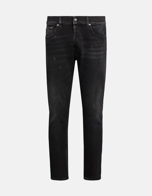 Dondup UP576 DS0369U Jeans Uomo Nero Carrot Slim