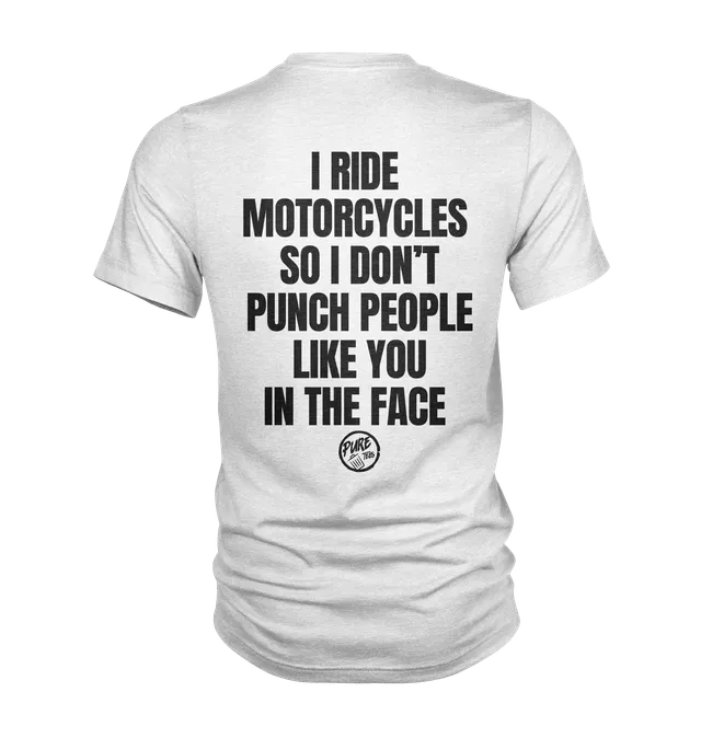 Pure Trash I ride motorcycles maglietta uomo oliva