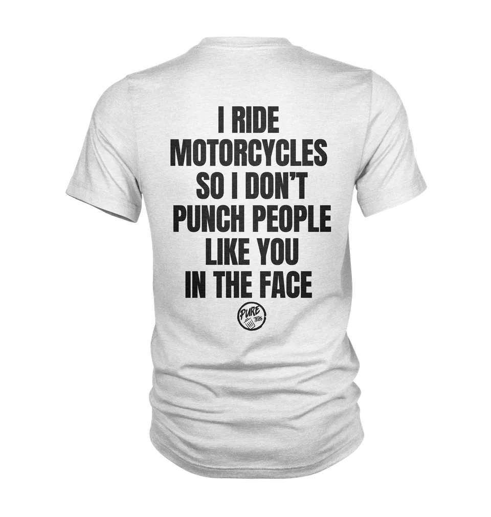 Pure Trash I ride motorcycles maglietta uomo oliva