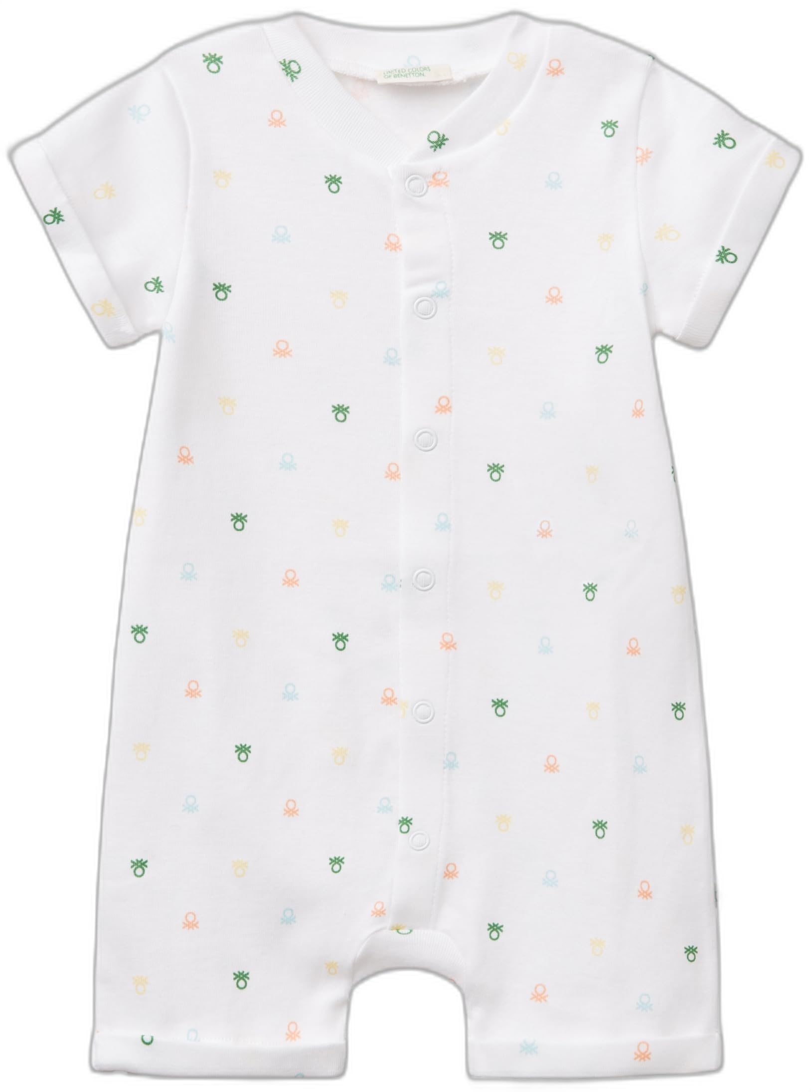 Benetton Pigiamino Bimbo Tutina Taglia 50 Cotone Organico Stampato