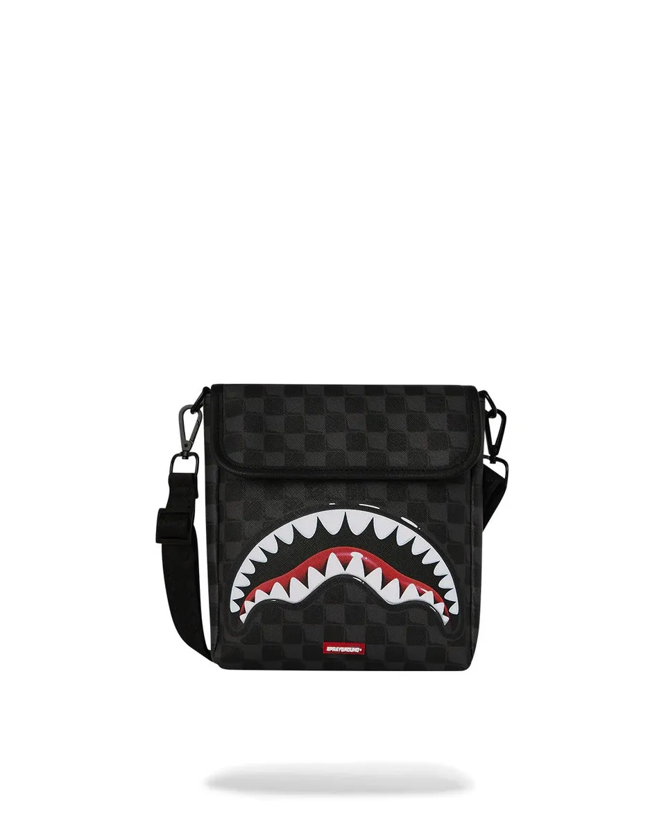 Sprayground 910B8946NSZ borsa tracolla nero Sharks in Paris
