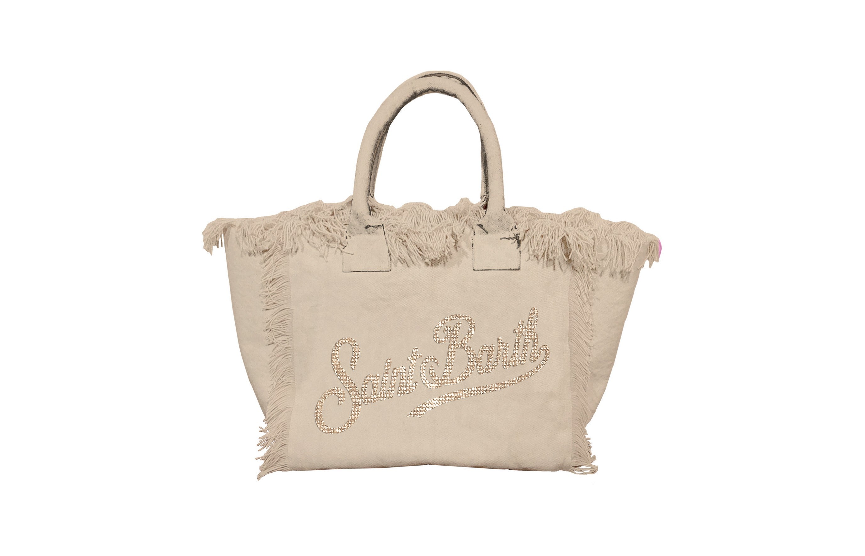MC2 Saint Barth Vanity Mini Borsa Beige Strass