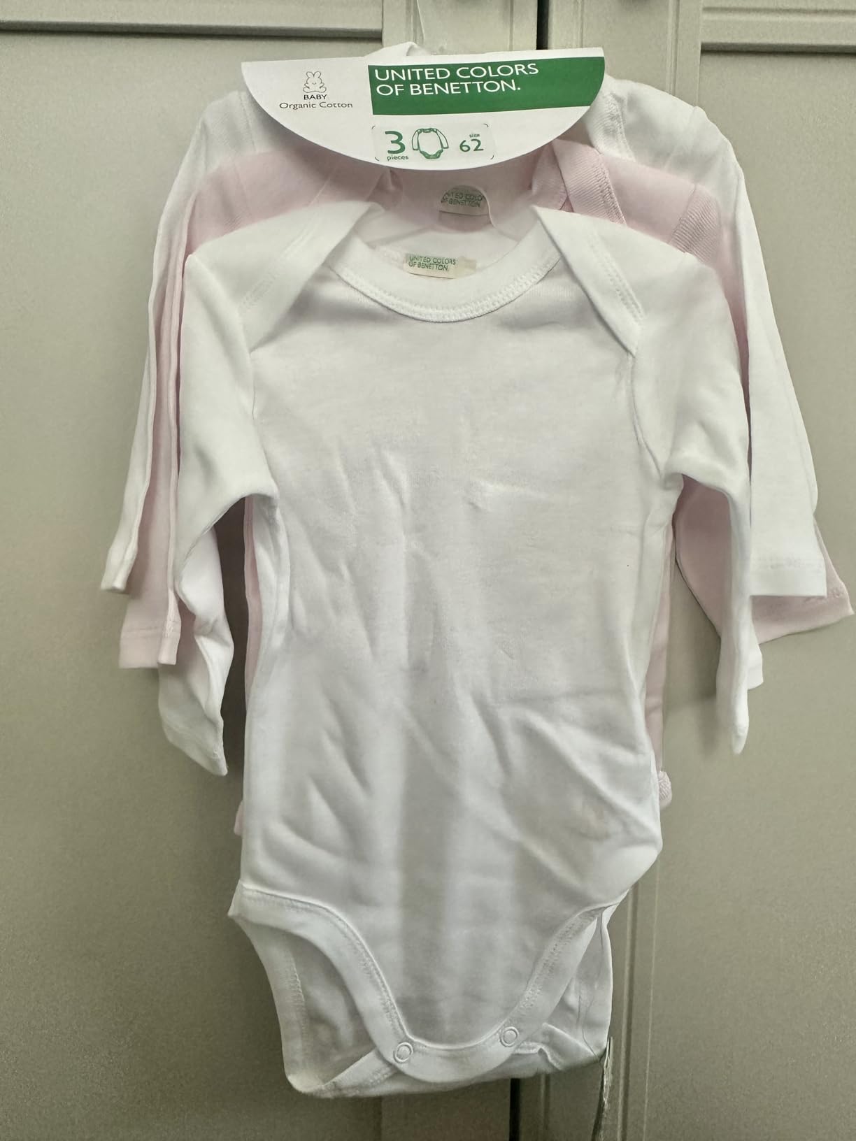 Benetton 3gi70b089 Set 3 Body Neonato Cotone 62
