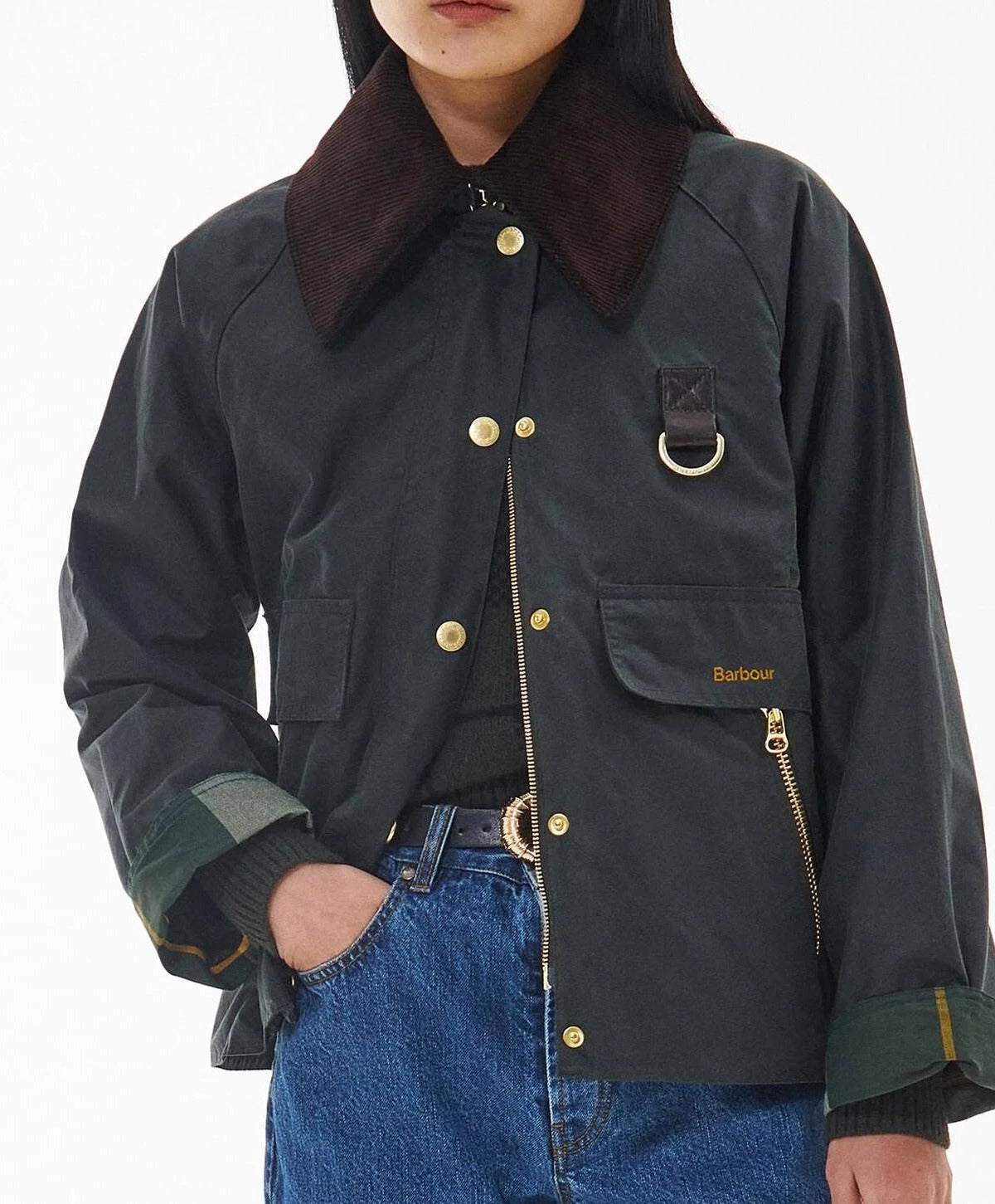 Barbour Catton LWX1333 giacca donna sage cotone cerato