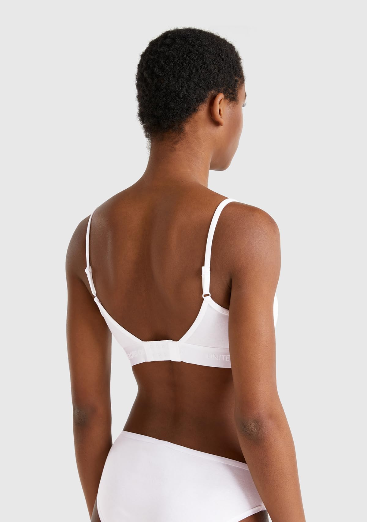 Benetton Brassiere Soft Reggiseno Cotone Nero Taglia L