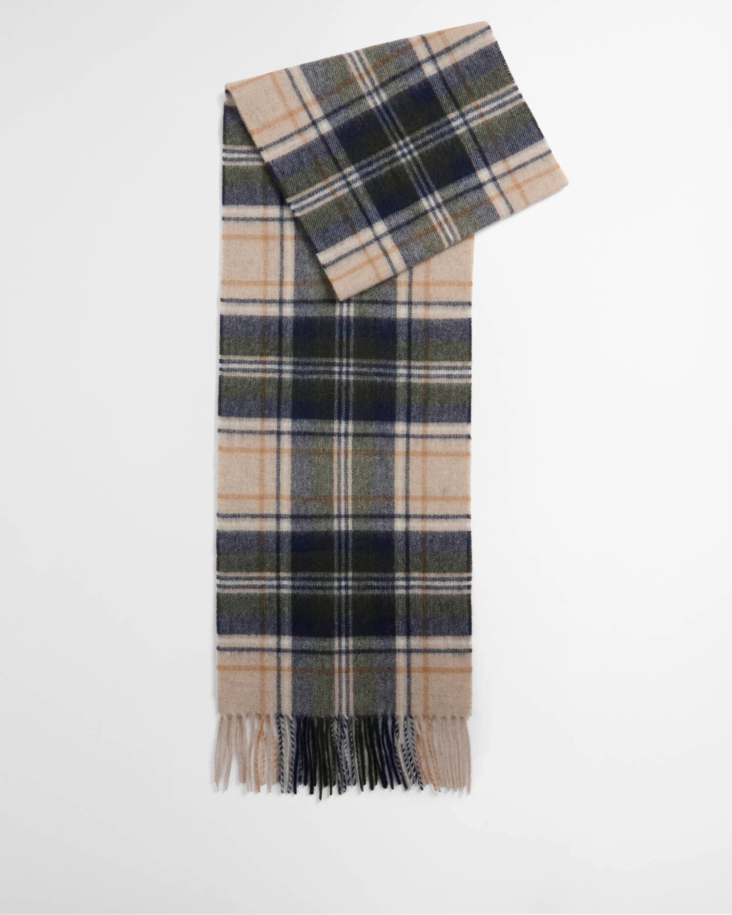 Barbour New Check USC0137 Sciarpa Uomo Sand Beige Plaid