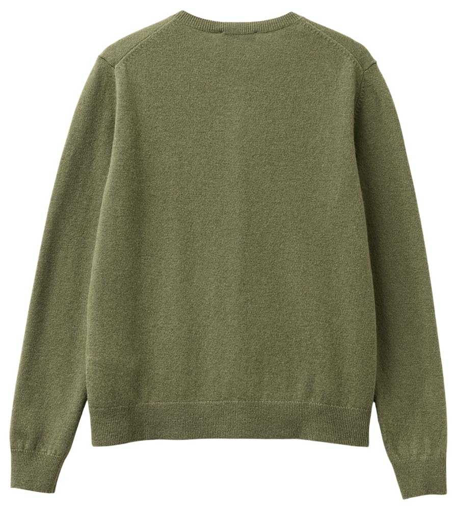 Benetton 1002d5485 Maglia Coreana Cardigan Verde XXS
