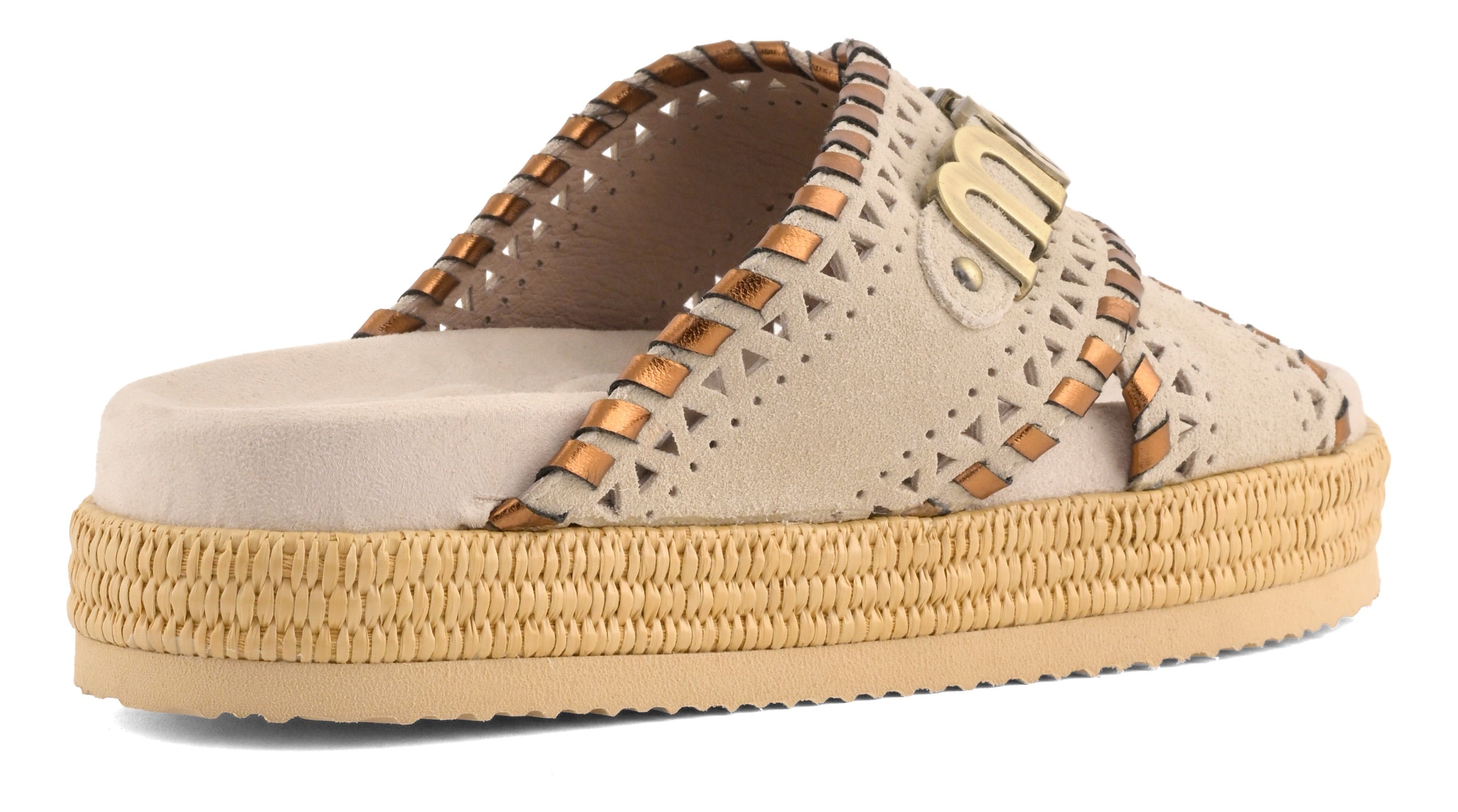 Mou SW451013A Criss Cross sandalo donna suede chalk