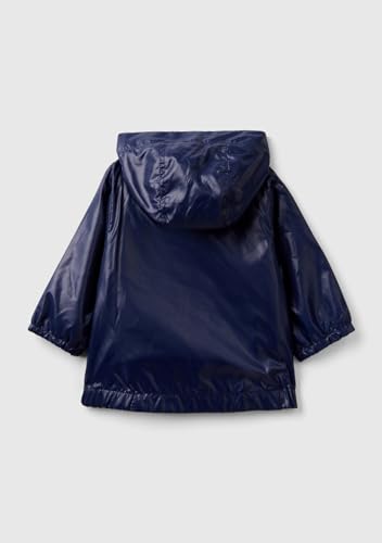 Benetton Giacca Bimbi Blu Notte 252 K-Way Cappuccio