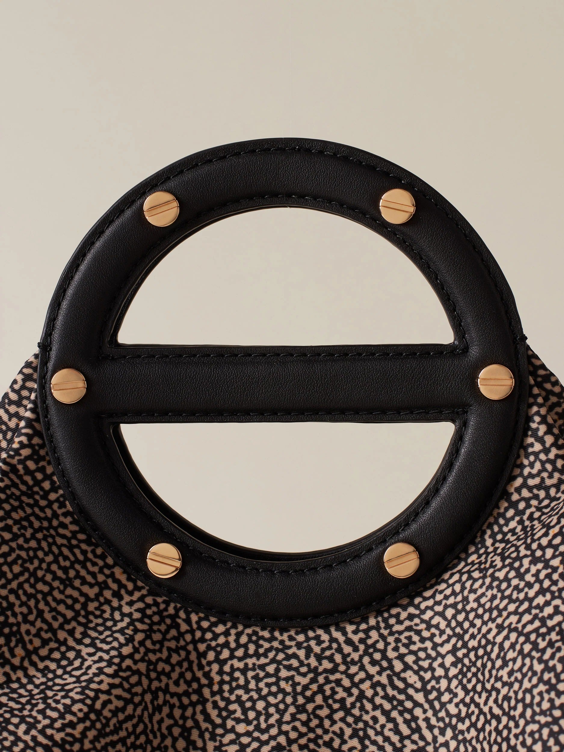 Borbonese 91010211 Vis a Vis Medium Bauletto OP Naturale Nero