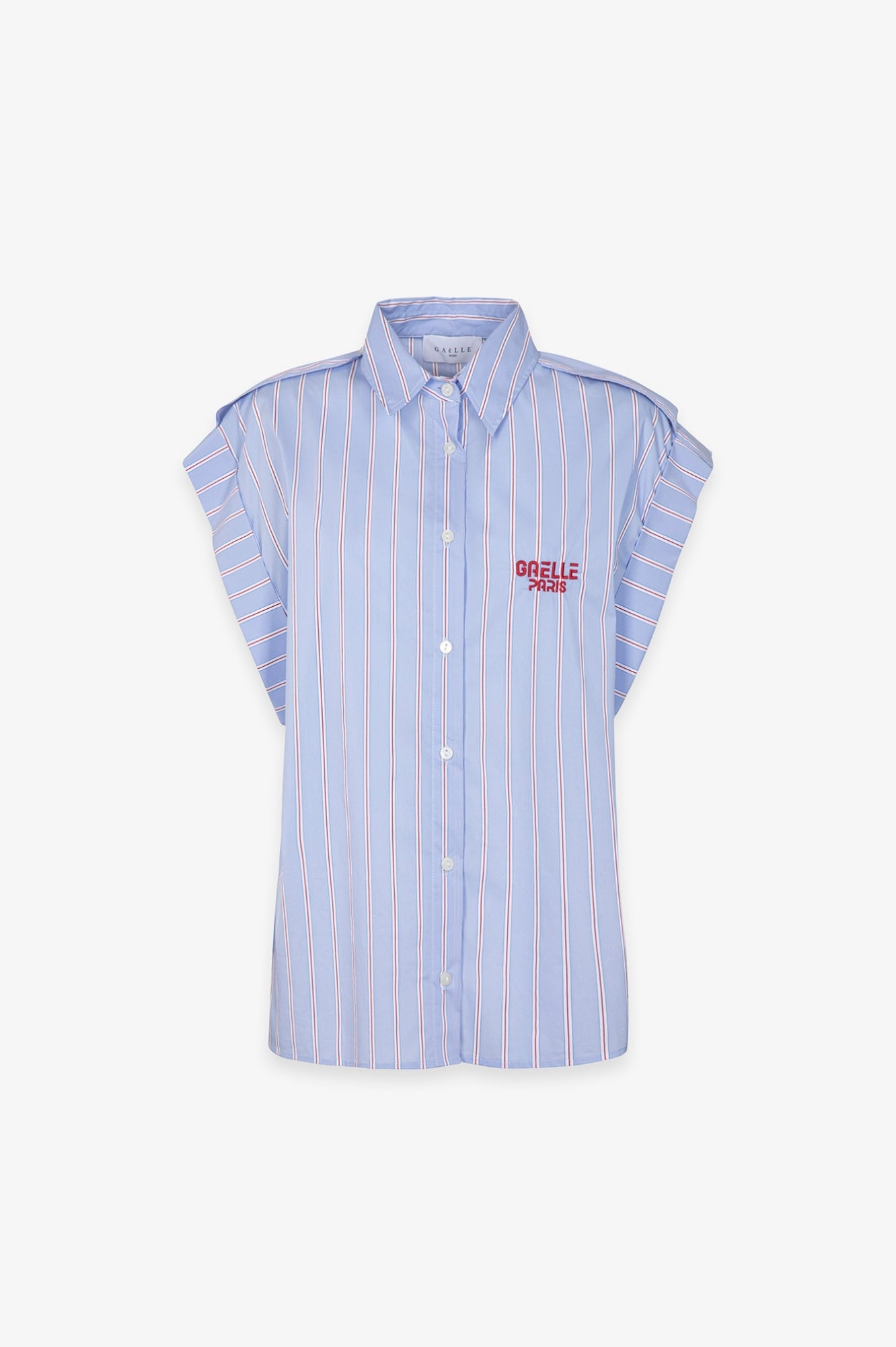 Gaelle Paris GAABW09847 camicia righe Azzurro maniche kimono