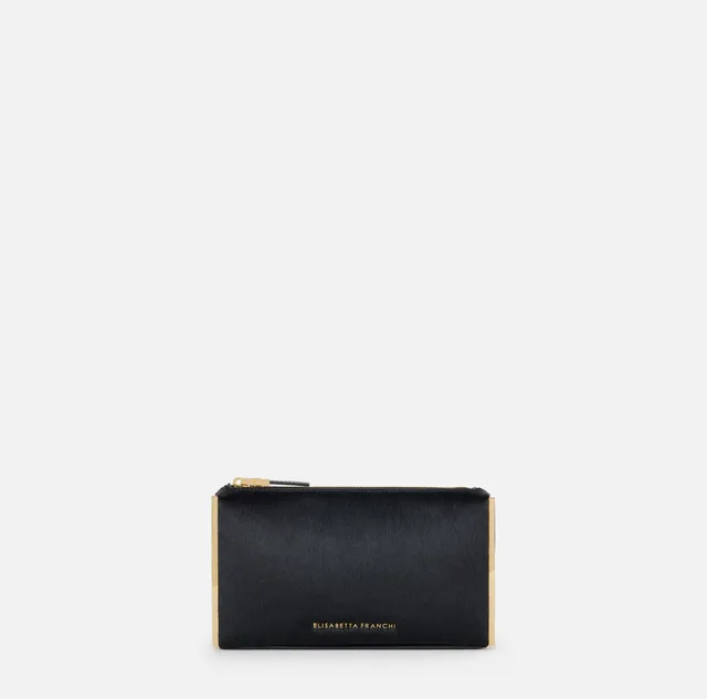 Elisabetta Franchi BS11A67E2 clutch donna nero cavallino