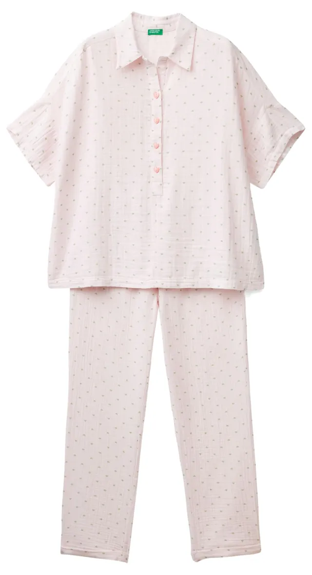 Benetton Intimo e Pigiami Set Pigiama Donna L Cotone
