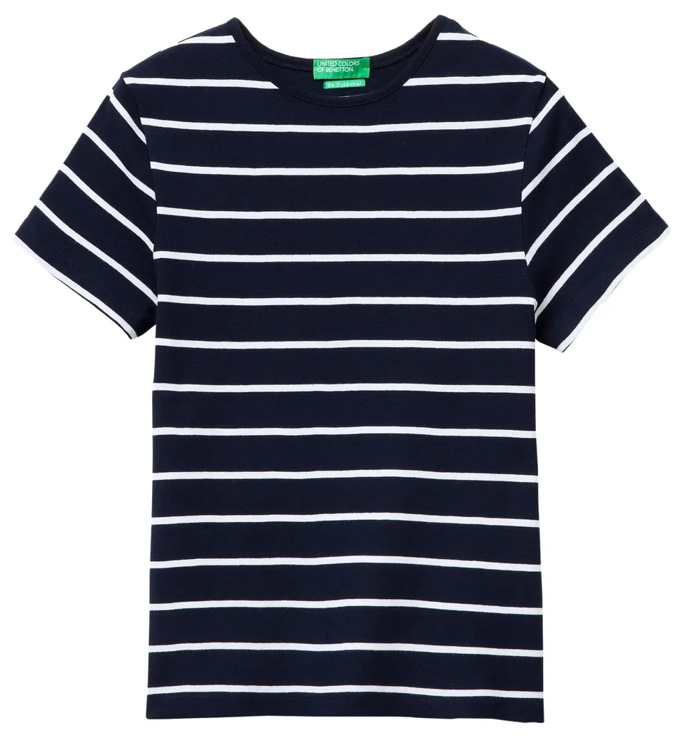 Benetton 339pd10bx T-shirt Donna blu slim fit