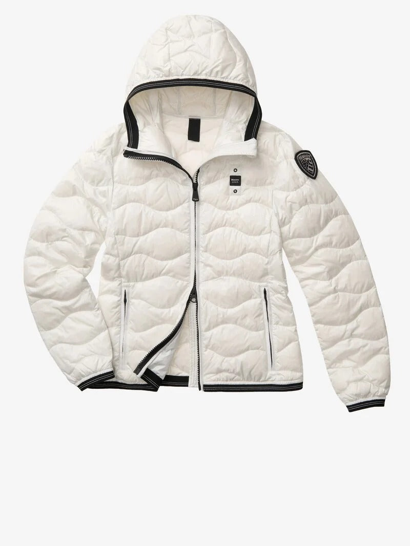 Blauer Camelia 26SBLDC03169 giubbino donna bianco piuma
