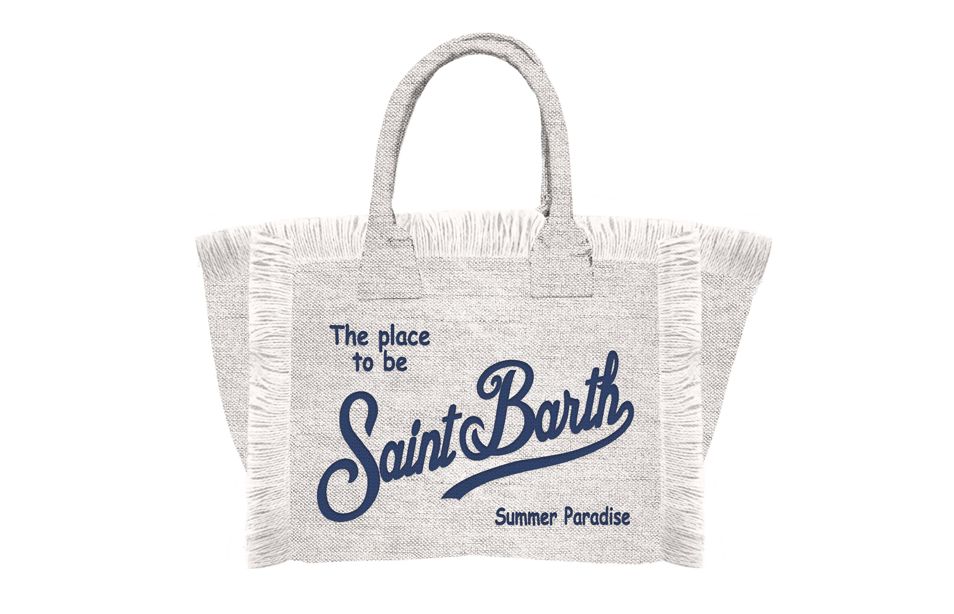 MC2 Saint Barth Vanity Mini Linen Borsa Bianco Lino