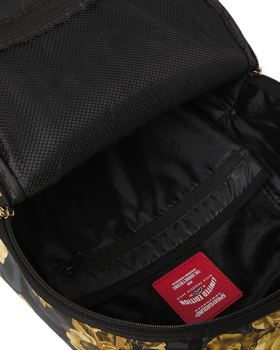 Sprayground 910B8683NSZ Zaino Gold Floral Nero Oro