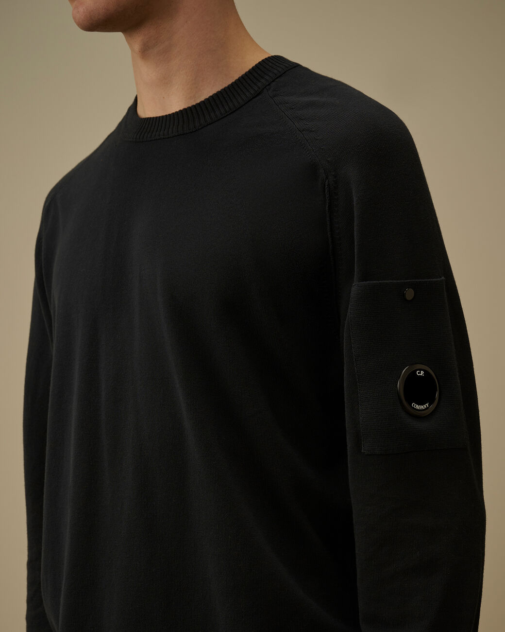 C.P. Company MKN105A maglione uomo Total Eclipse cotone