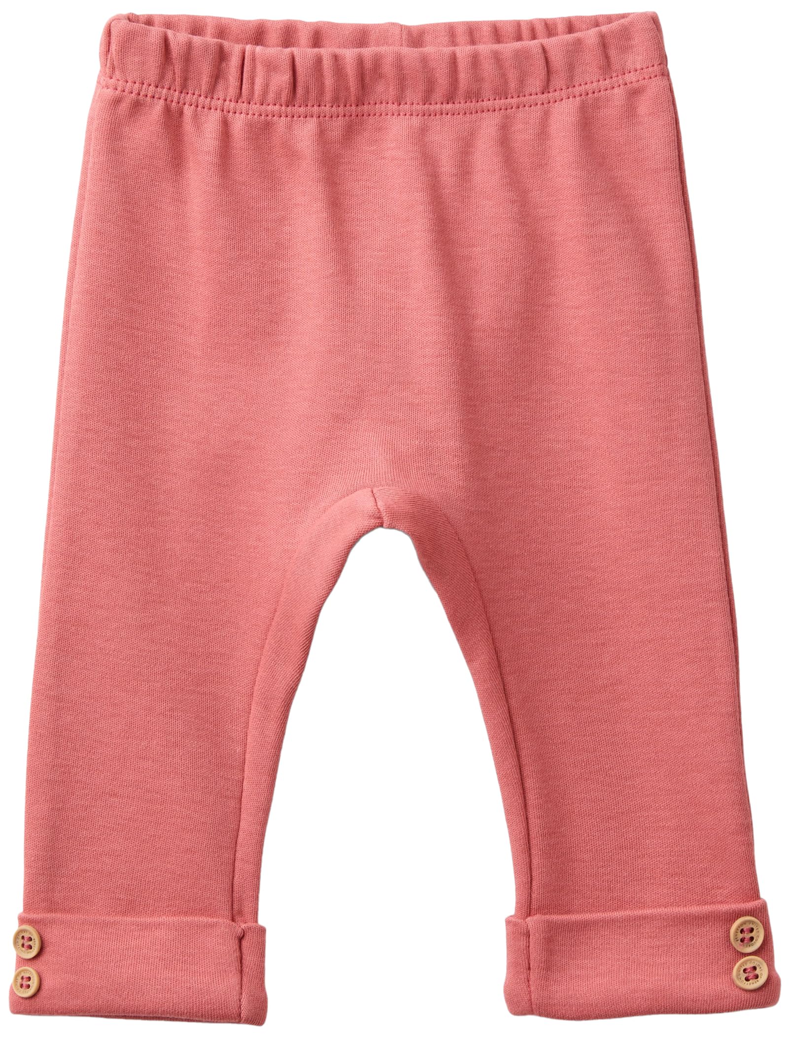 Benetton Leggings Rosa Cotone Vita Elastica Taglia 50