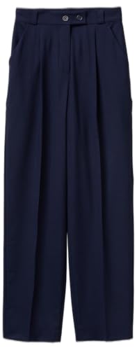 Benetton 4962df0ah Pantalone Carrot Fit Blu Donna