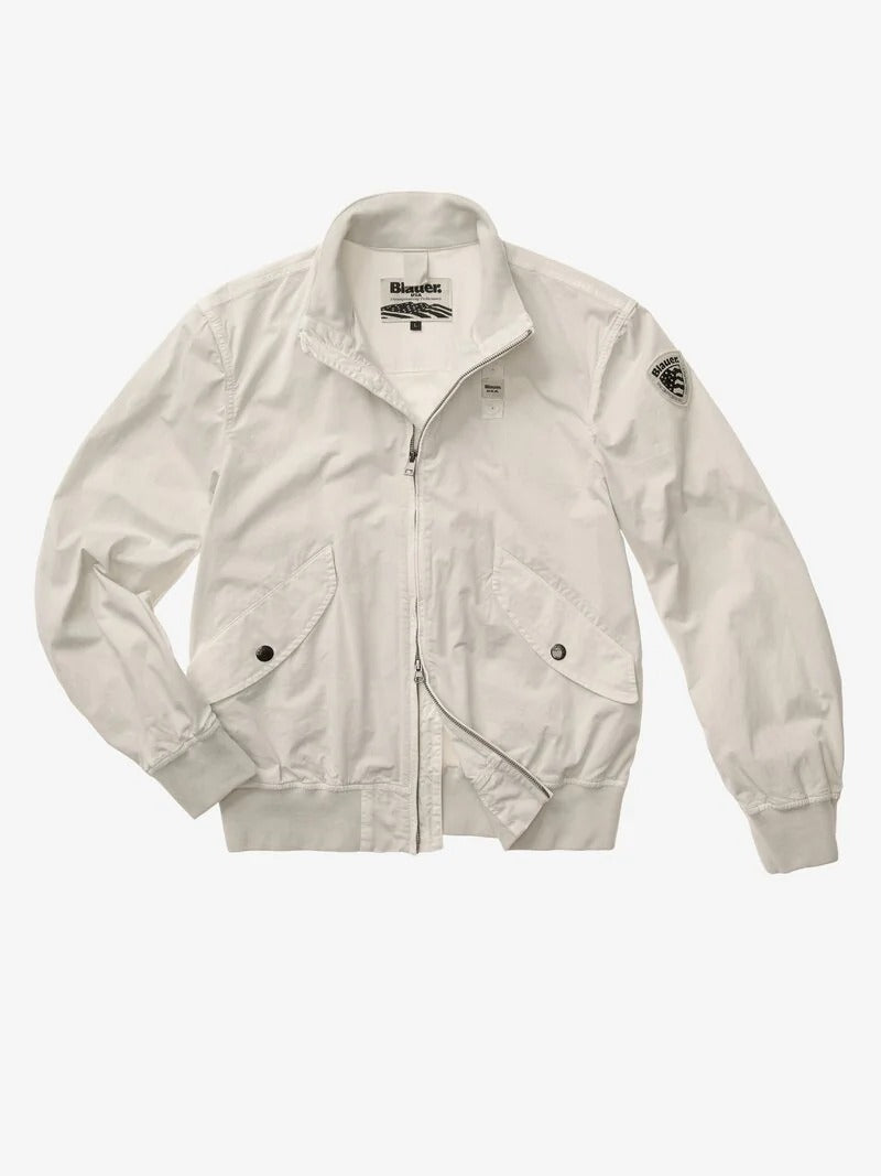 Blauer Badger 26SBLUC04139 Bomber Cotone Bianco L