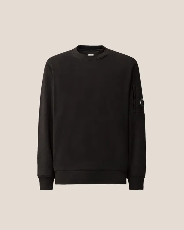 C.P. Company 21CMSS713A Diagonal Felpa Nera Cotone