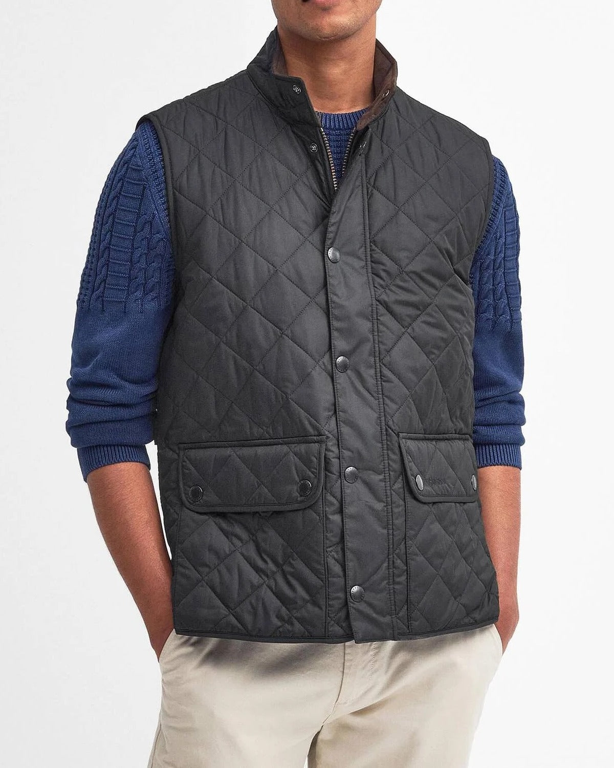 Barbour New Lowerdale MGI0245 gilet uomo nero trapuntato
