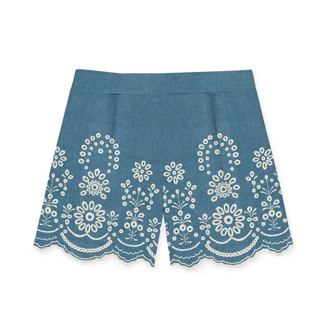 MC2 Saint Barth Amani 00473L Shorts Donna Blu Chambray