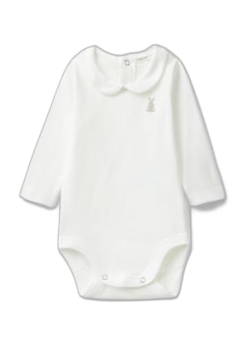 Benetton Maglieria Body Bimbo Bianco 50 Cotone Manica Lunga