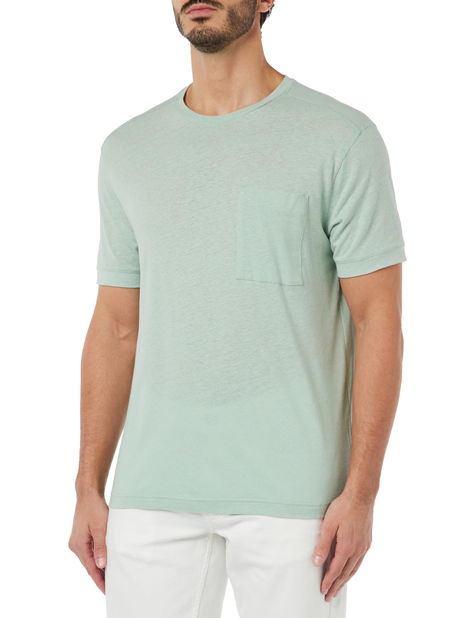 Benetton T-shirt Uomo Cotone Verde Militare 0w9