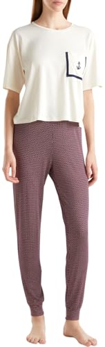 Benetton Pantalone Pigiama Donna L in Viscosa