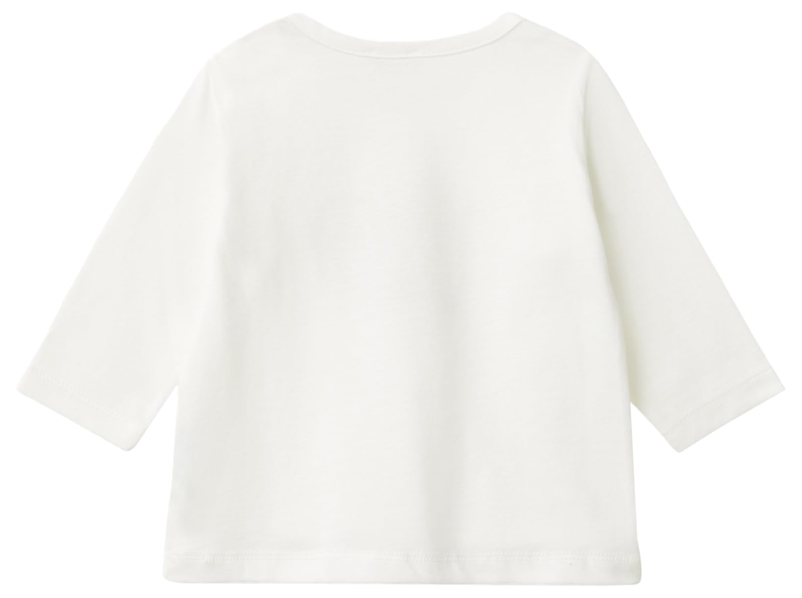 Benetton T-shirt bimbo manica lunga 74 bianco cotone
