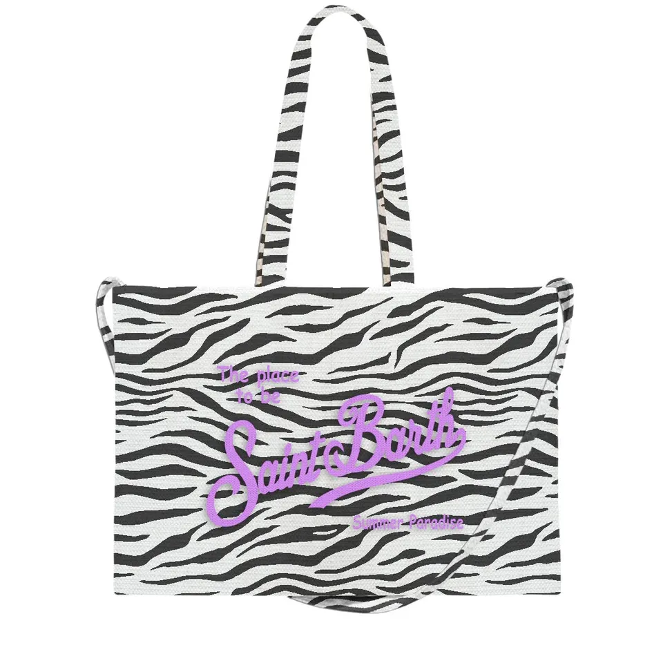 MC2 Saint Barth Essential Borsa Zebra Bianco Nero