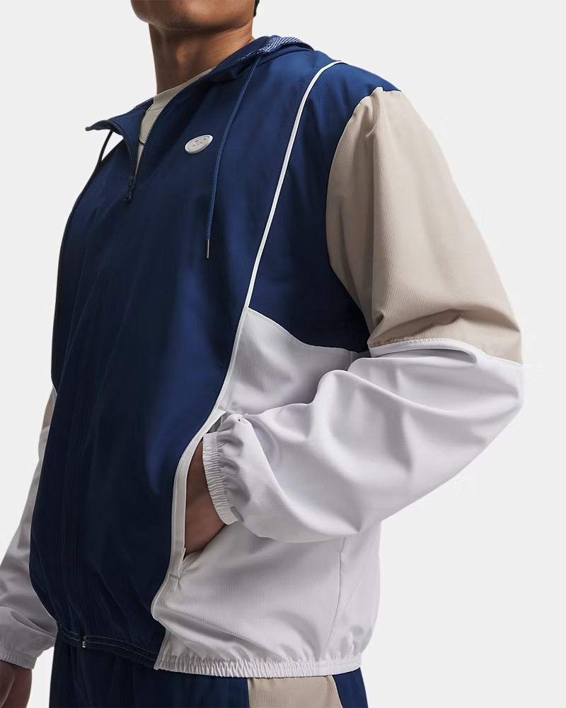 Under Armour Rival Woven giacca uomo colorblock con cappuccio